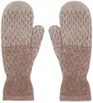 Вязаные варежки бежево-розового цвета с эффектом потертости Д = 8,5 - осталось всего 4 шт Holzweiler