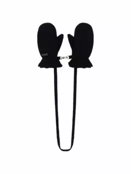 Вязаные варежки с логотипом II TRENINO, тёмно-синий