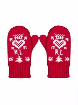 Вязаные варежки с узором Ralph Lauren
