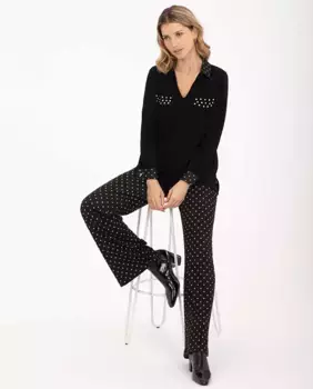 Вязаные женские брюки Anna Mora, черный