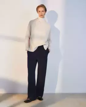 Вязаные женские вельветовые брюки Woman El Corte Ingls, темно-синий