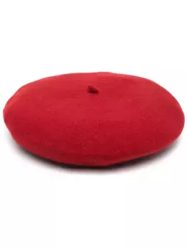 Вязаный берет Borsalino, красный