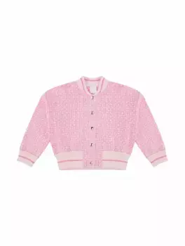 Вязаный бомбер с монограммой Givenchy, розовый