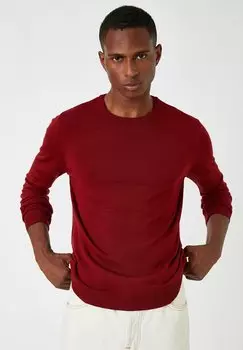 Вязаный джемпер BASIC CREW NECK LONG SLEEVE Koton, цвет bordeaux