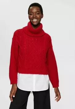 Вязаный джемпер Esprit, темно-красный