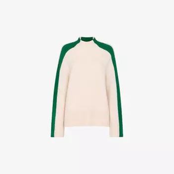 Вязаный джемпер из смеси шерсти и цветных блоков Whistles, мультиколор