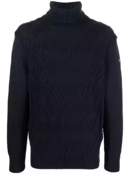 Вязаный джемпер из вирджинской шерсти Paul & Shark, синий