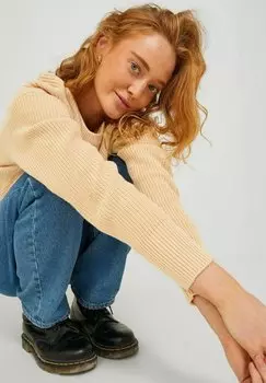 Вязаный джемпер JJXX, бежевый