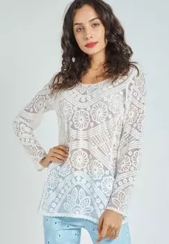 Вязаный джемпер La Morena, бежевый