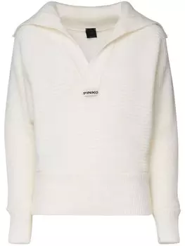 Вязаный джемпер PINKO, белый
