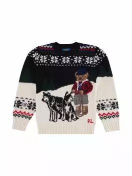 Вязаный джемпер Polo Bear Ralph Lauren, мультиколор