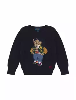 Вязаный джемпер Polo Bear Ralph Lauren, тёмно-синий