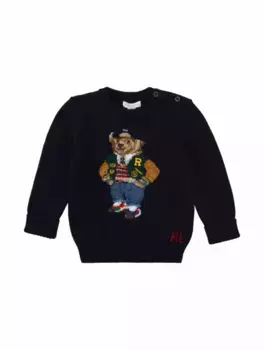 Вязаный джемпер Polo Bear Ralph Lauren, тёмно-синий