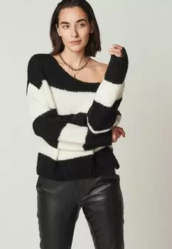 Вязаный джемпер RELAXED FIT Next, цвет black white