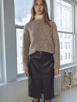 Вязаный джемпер rucula boucle Mango, цвет Medium Brown