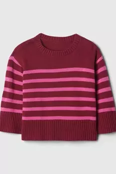 Вязаный джемпер с круглым вырезом Gap, розовый