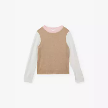 Вязаный джемпер с круглым вырезом «Одри» 4-9 лет Reiss, коричневый