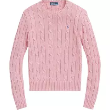 Вязаный джемпер с круглым вырезом Polo Ralph Lauren, розовый