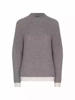 Вязаный джемпер с логотипом Kiton, серый