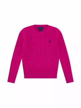 Вязаный джемпер с логотипом Ralph Lauren, розовый