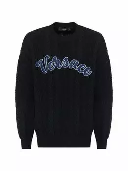 Вязаный джемпер с логотипом Versace
