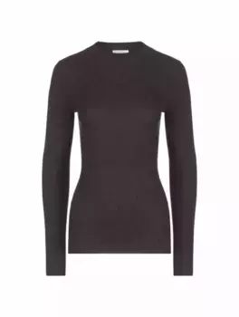 Вязаный джемпер с люрексом Brunello Cucinelli, черный