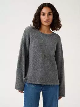 Вязаный джемпер с открытой спиной rue KAFFE, цвет Dark Grey Melange