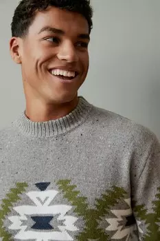 Вязаный джемпер с узором Фэйрайл Next, серый