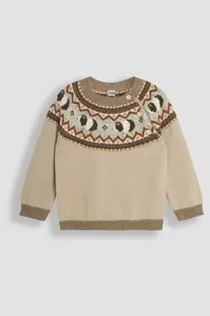 Вязаный джемпер с узором «фэр айл» Jojo Maman Bb, синий