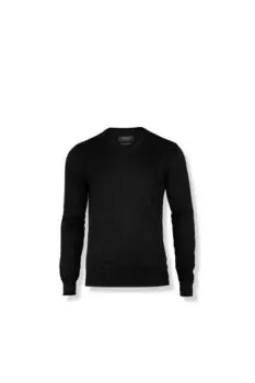 Вязаный джемпер с V-образным вырезом Ashbury Nimbus, черный