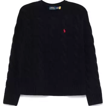 Вязаный джемпер с вышитым пони Polo Ralph Lauren, Marine Blue
