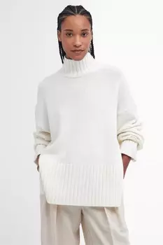 Вязаный джемпер Serena из смеси шерсти Barbour, белый