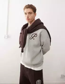 Вязаный джемпер серого цвета с логотипом Prohibited