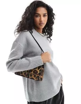 Вязаный джемпер серого цвета Threadbare