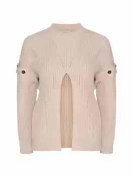 Вязаный джемпер-трансформер Del Core, бежевый