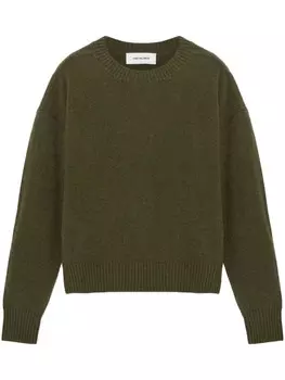 Вязаный джемпер Yves Salomon, зеленый