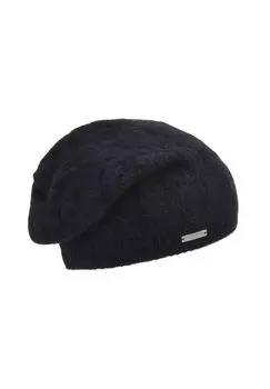 Вязаный головной носок из смеси альпаки узором «косы» 19104-0 SEEBERGER, цвет Schwarz One Size