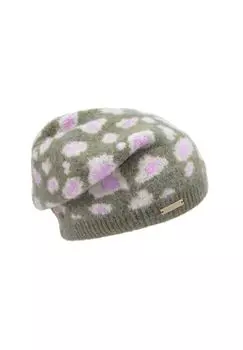 Вязаный головной убор Leo Jaquard 19120-0 SEEBERGER, цвет Olive Fuchsia One Size