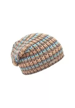 Вязаный головной убор в полоску 19190-0 SEEBERGER, цвет Acqua Nutria One Size