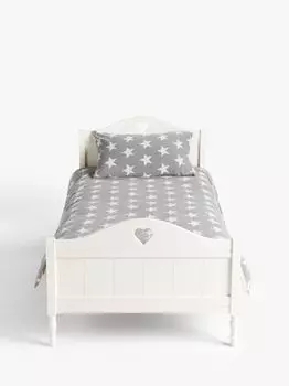 Вязаный хлопковый комплект пододеяльников и наволочек John Lewis Star, одинарный, серый