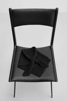 Вязаный хлопковый шарф ZARA, черный