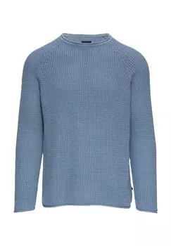 Вязаный хлопковый свитер мужской QS, цвет 5445 Blue