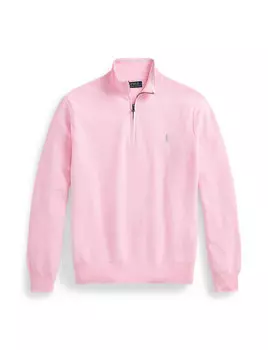 Вязаный хлопковый свитер с тройным воротником Polo Ralph Lauren, розовый