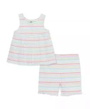 Вязаный игровой комплект в полоску для маленьких девочек Little Me, мультиколор