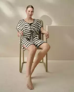 Вязаный кафтан крючком nfasis, белый