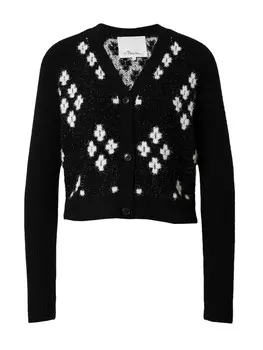 Вязаный кардиган 3.1 Phillip Lim Knit Cardigan ARGYLE, черный