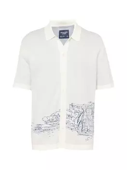 Вязаный кардиган Abercrombie & Fitch, белый