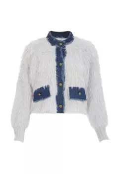 Вязаный кардиган ALARY, белый