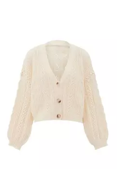 Вязаный кардиган Aleva, светло-бежевый