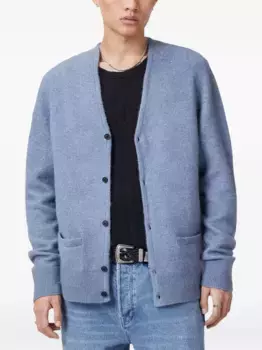 Вязаный кардиган AllSaints, синий